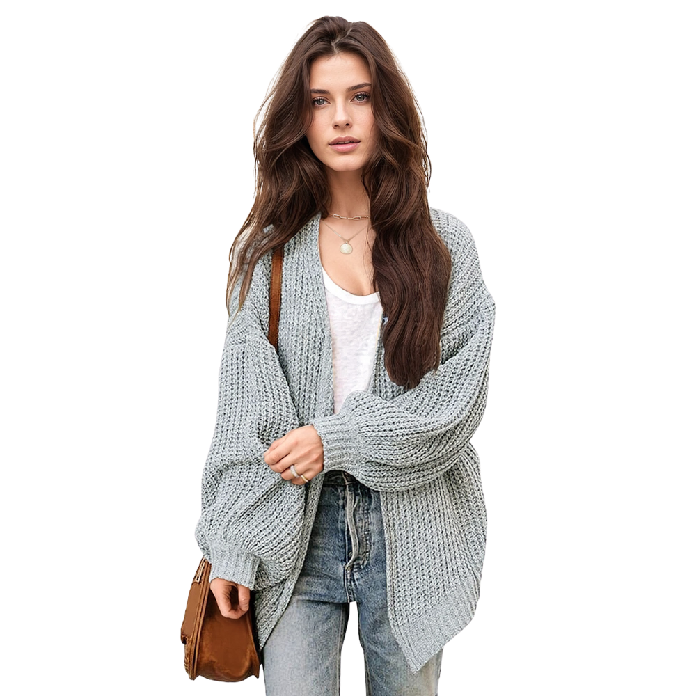 Lantern Sleeve Cardigan Oversized