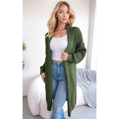 Extra Long Straight Sleeve Cardigan